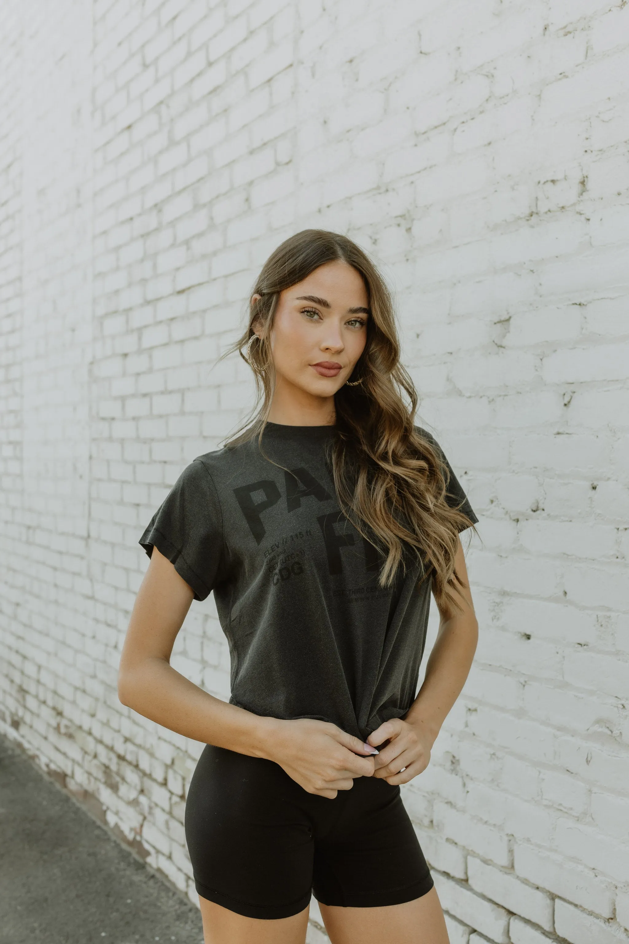 FINAL SALE!! Paris Cropped Tee in Black sold by Glitzy Bella product image thumbnail 3