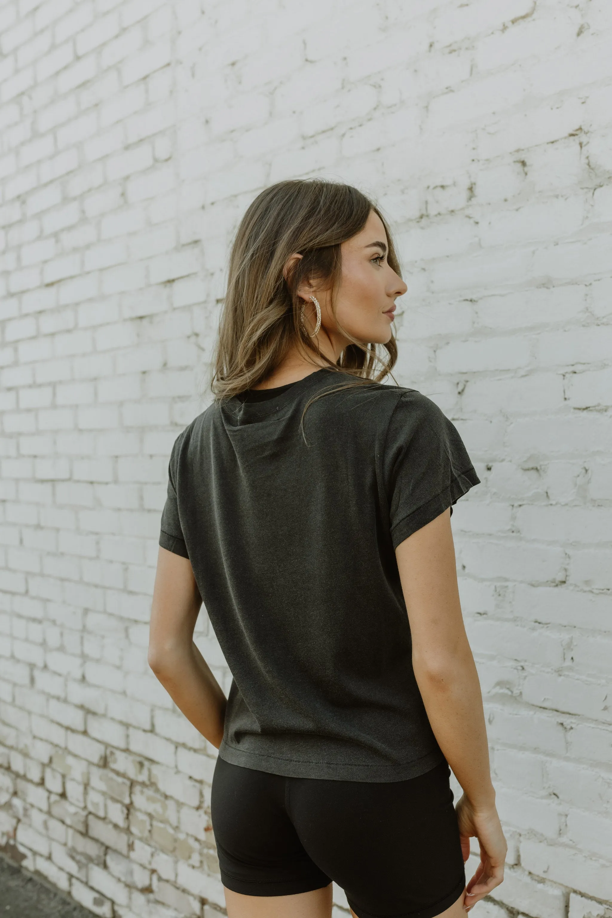 FINAL SALE!! Paris Cropped Tee in Black sold by Glitzy Bella product image thumbnail 2