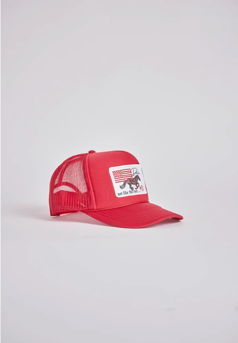 NEW!! DARLIN Red Trucker Hat sold by Glitzy Bella product image thumbnail 3