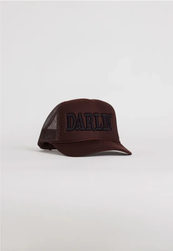 NEW!! DARLIN Trucker Hat in Brown sold by Glitzy Bella