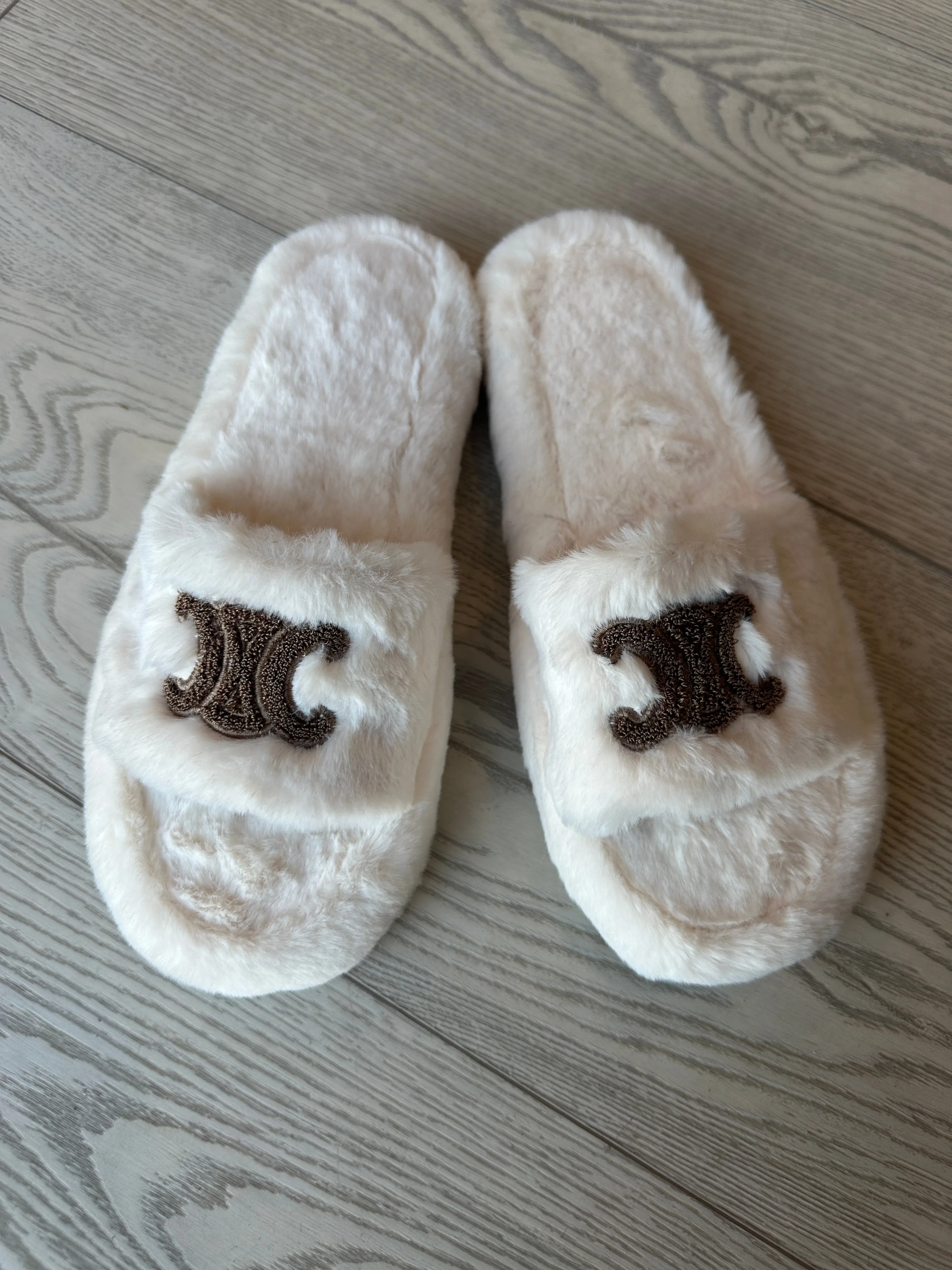 FINAL SALE!! Stella Platform Slides in Cream sold by Glitzy Bella