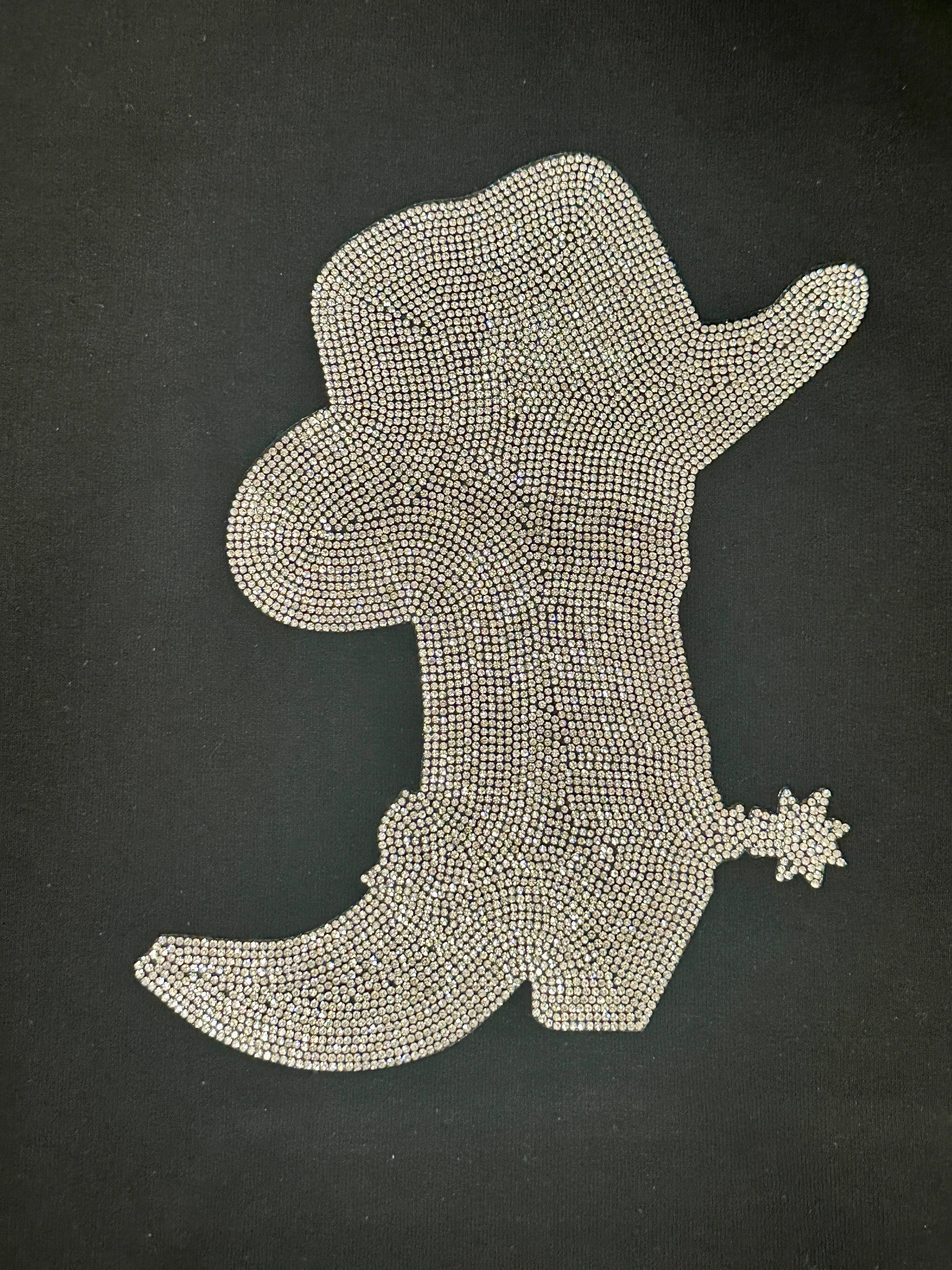 NEW!! Crystal Drawstring Sweatshirt w/ Boot in Black sold by Glitzy Bella product image thumbnail 2