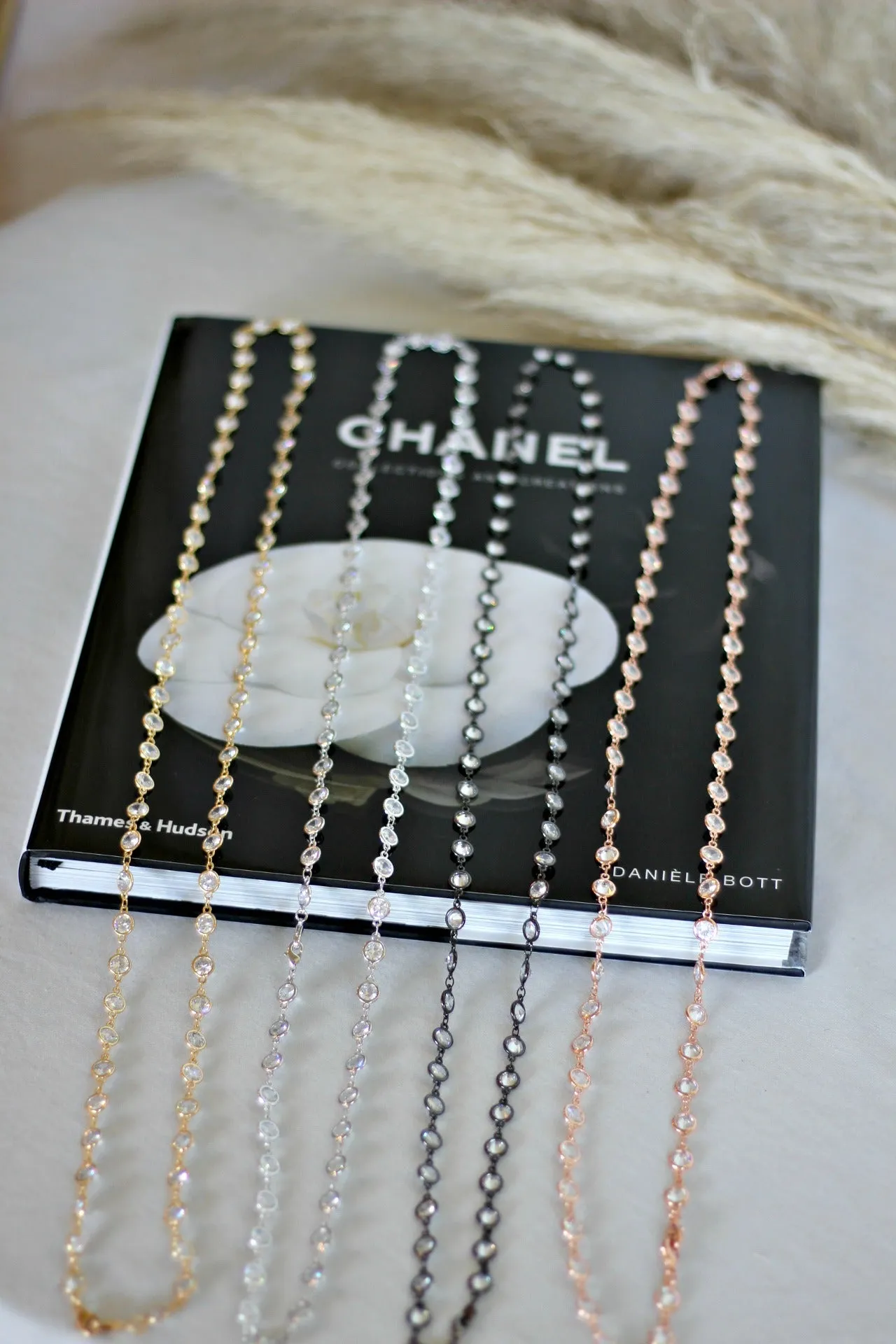 Alexis "Crystals by the Yard" Necklace in Hematite sold by Glitzy Bella product image thumbnail 3