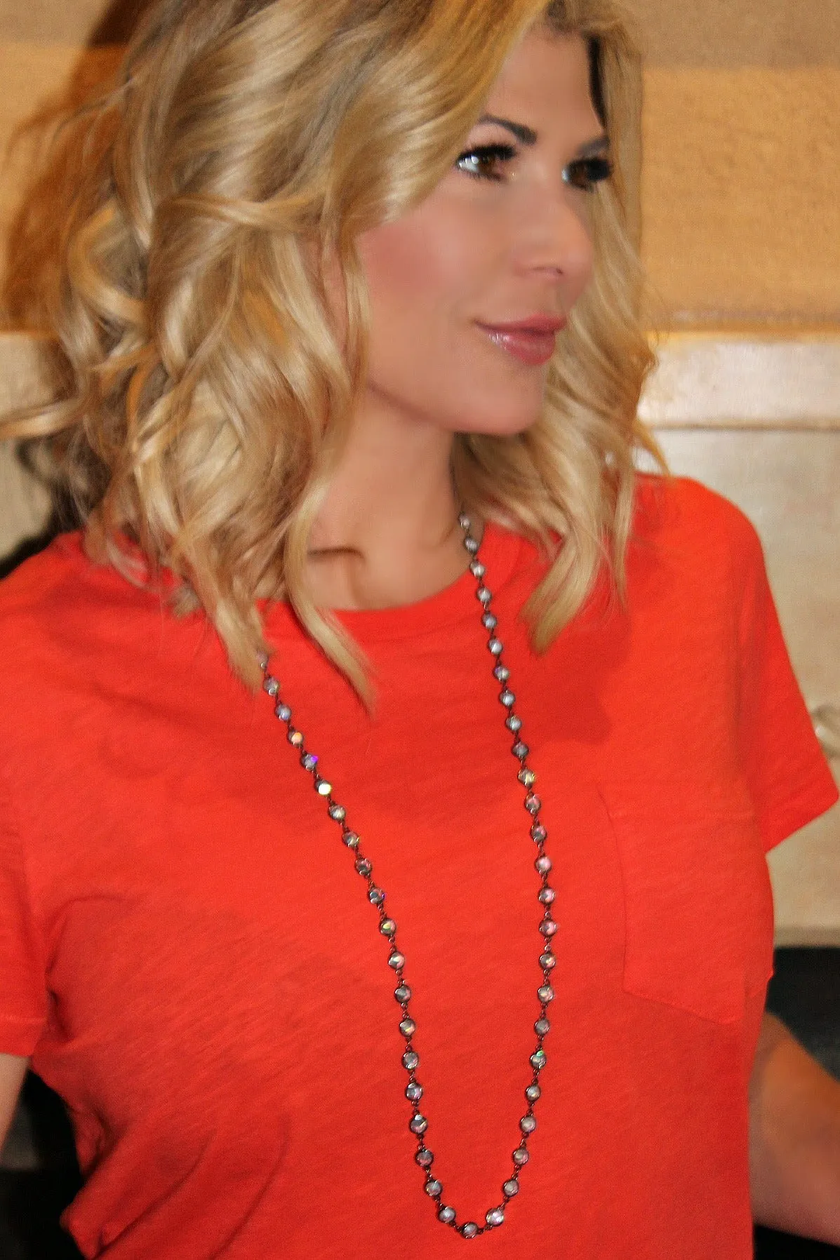 Alexis "Crystals by the Yard" Necklace in Hematite sold by Glitzy Bella product image thumbnail 5