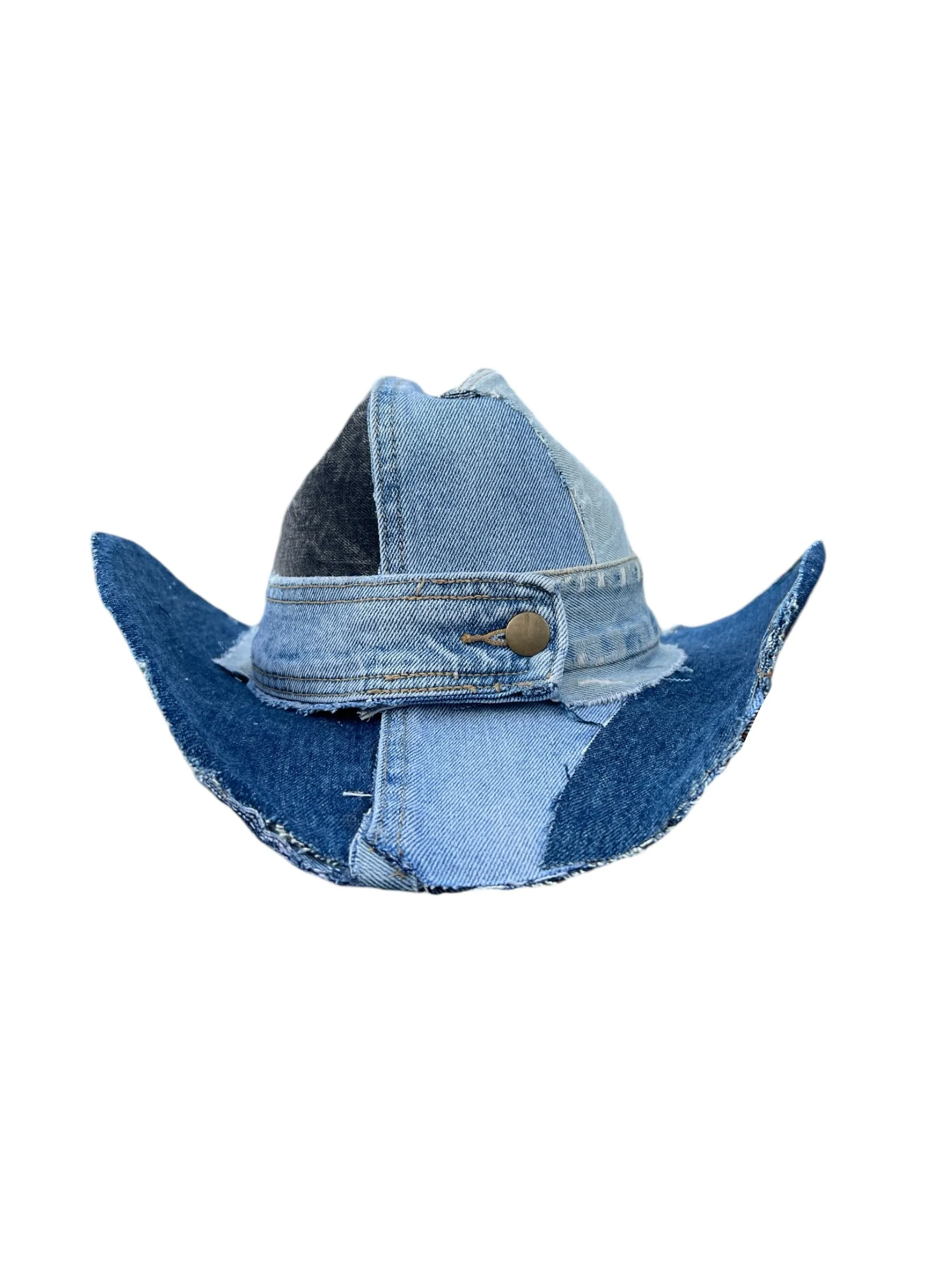 NEW!! Denim Patchwork Cowboy Hat sold by Glitzy Bella product image thumbnail 3