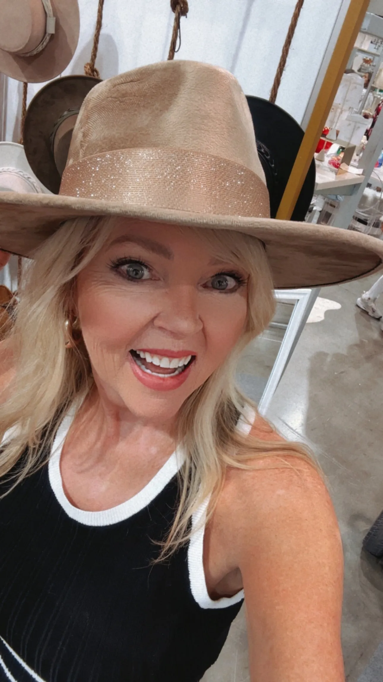 NEW!! The Luna Banded Suede Hat in Mocha sold by Glitzy Bella product image thumbnail 5