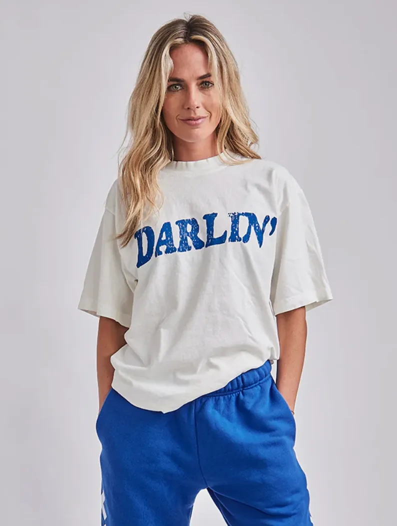 NEW!! Darlin Short Sleeve Tee in Ivory by DARLIN' Brand sold by Glitzy Bella