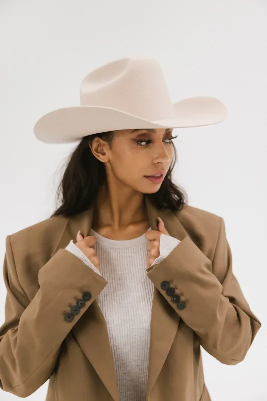 NEW!! Teddy Cattleman Cowboy Hat in Cream by Gigi Pip sold by Glitzy Bella