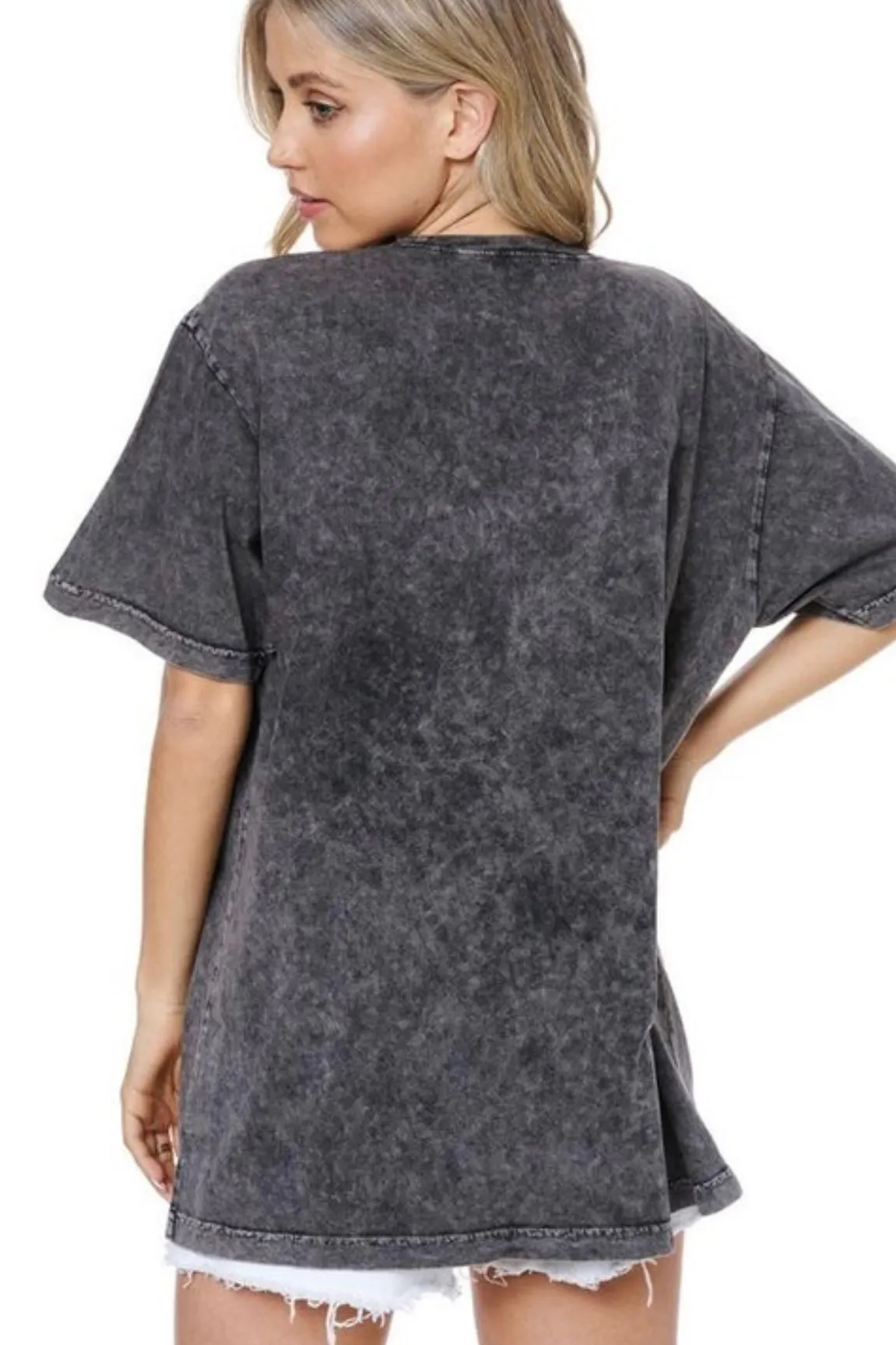 FINAL SALE!! World Tour Graphic Tee in Charcoal sold by Glitzy Bella product image thumbnail 2