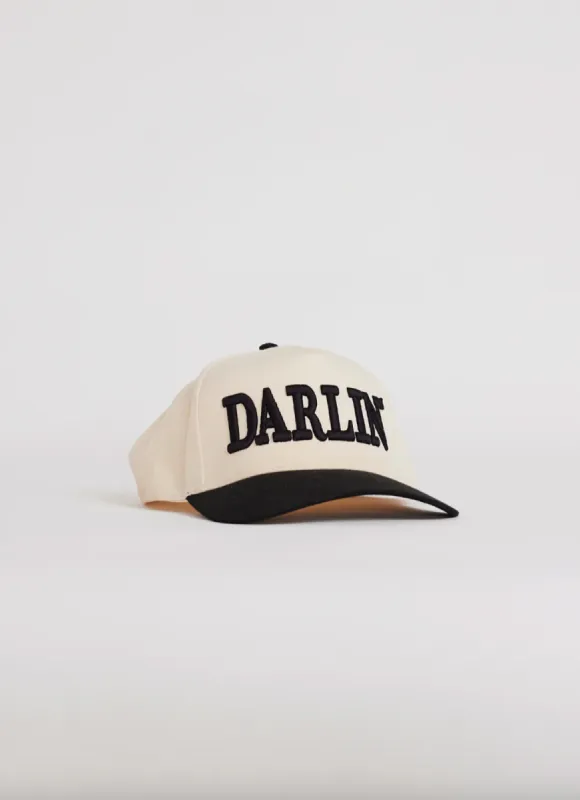 NEW!! DARLIN Trucker Hat in White/Black sold by Glitzy Bella