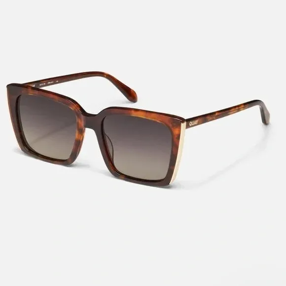 NEW!! QUAY "Front Cover" Brown Square Sunglasses sold by Glitzy Bella product image thumbnail 2