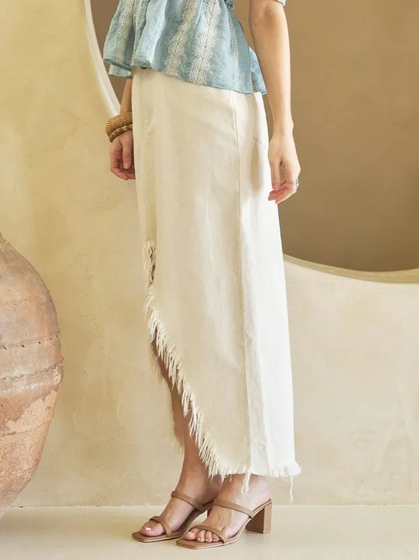 FINAL SALE!! Revolution Frayed Denim Skirt sold by Glitzy Bella product image thumbnail 3