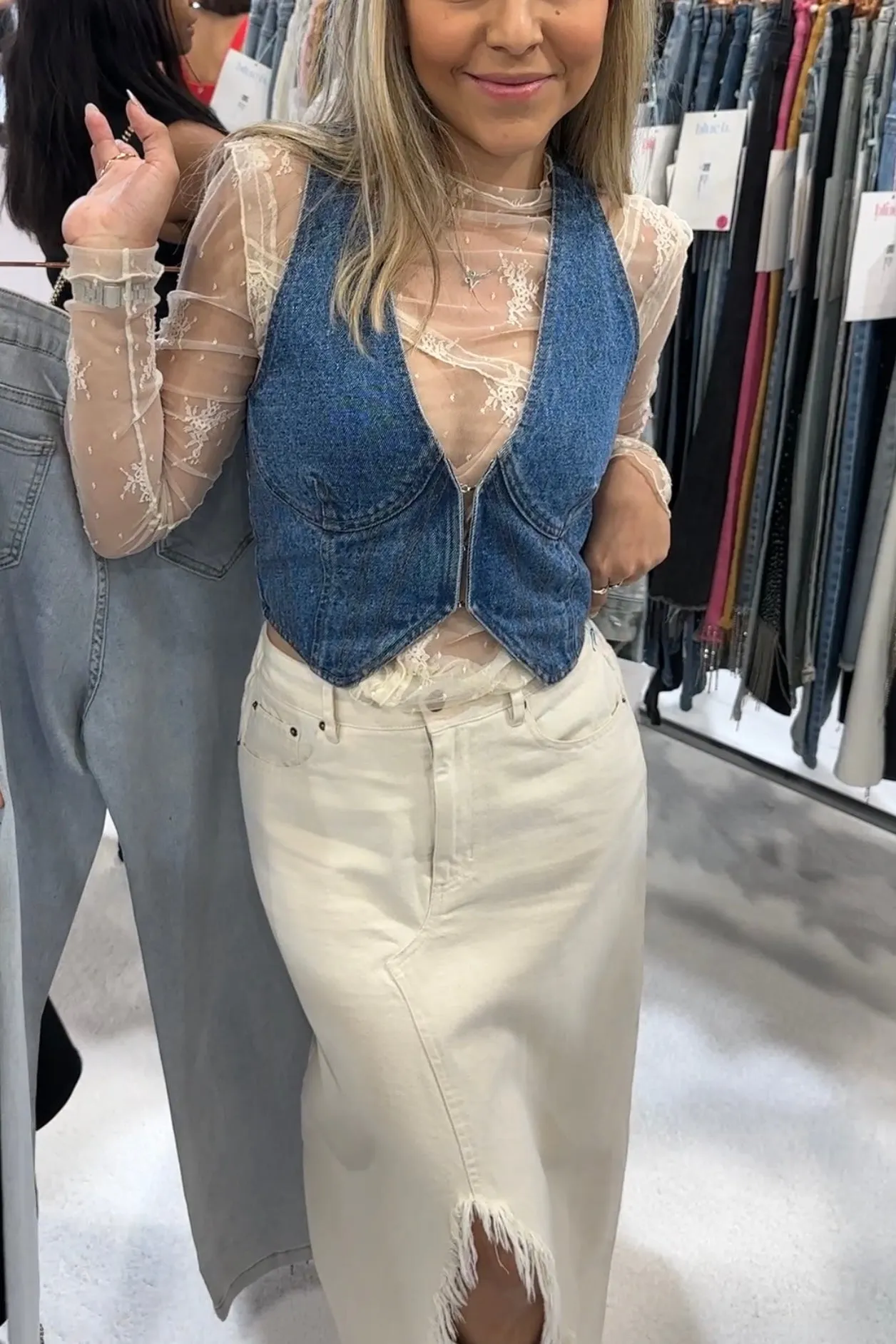 FINAL SALE!! Revolution Frayed Denim Skirt sold by Glitzy Bella