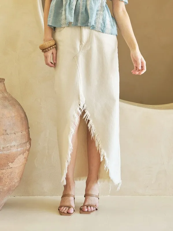 FINAL SALE!! Revolution Frayed Denim Skirt sold by Glitzy Bella product image thumbnail 2