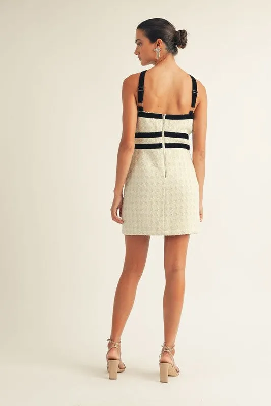 FINAL SALE!! Halter Neck Tweed Mini Dress sold by Glitzy Bella product image thumbnail 4