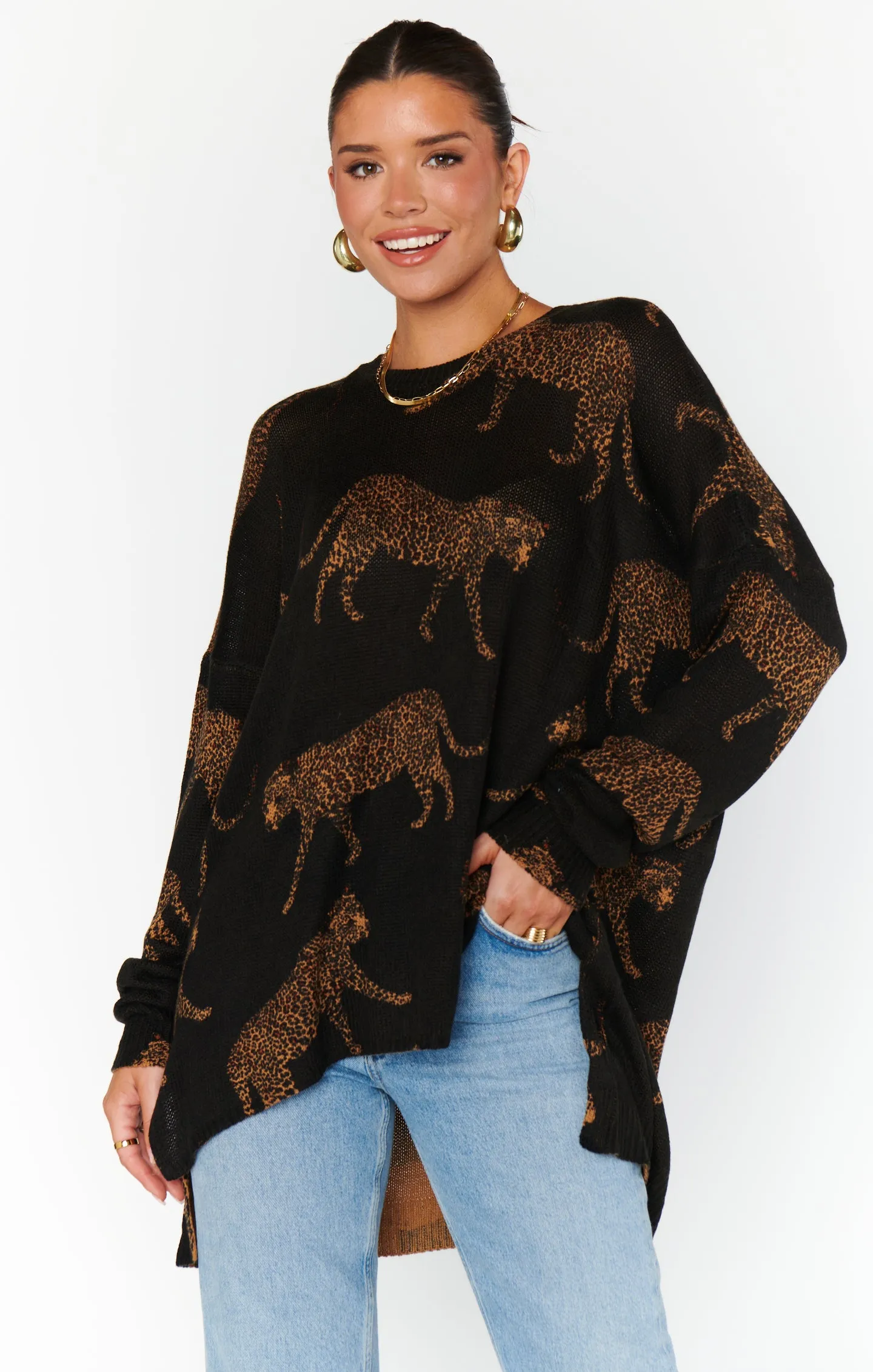 FINAL SALE! Bonfire Sweater in Leopard sold by Glitzy Bella product image thumbnail 4