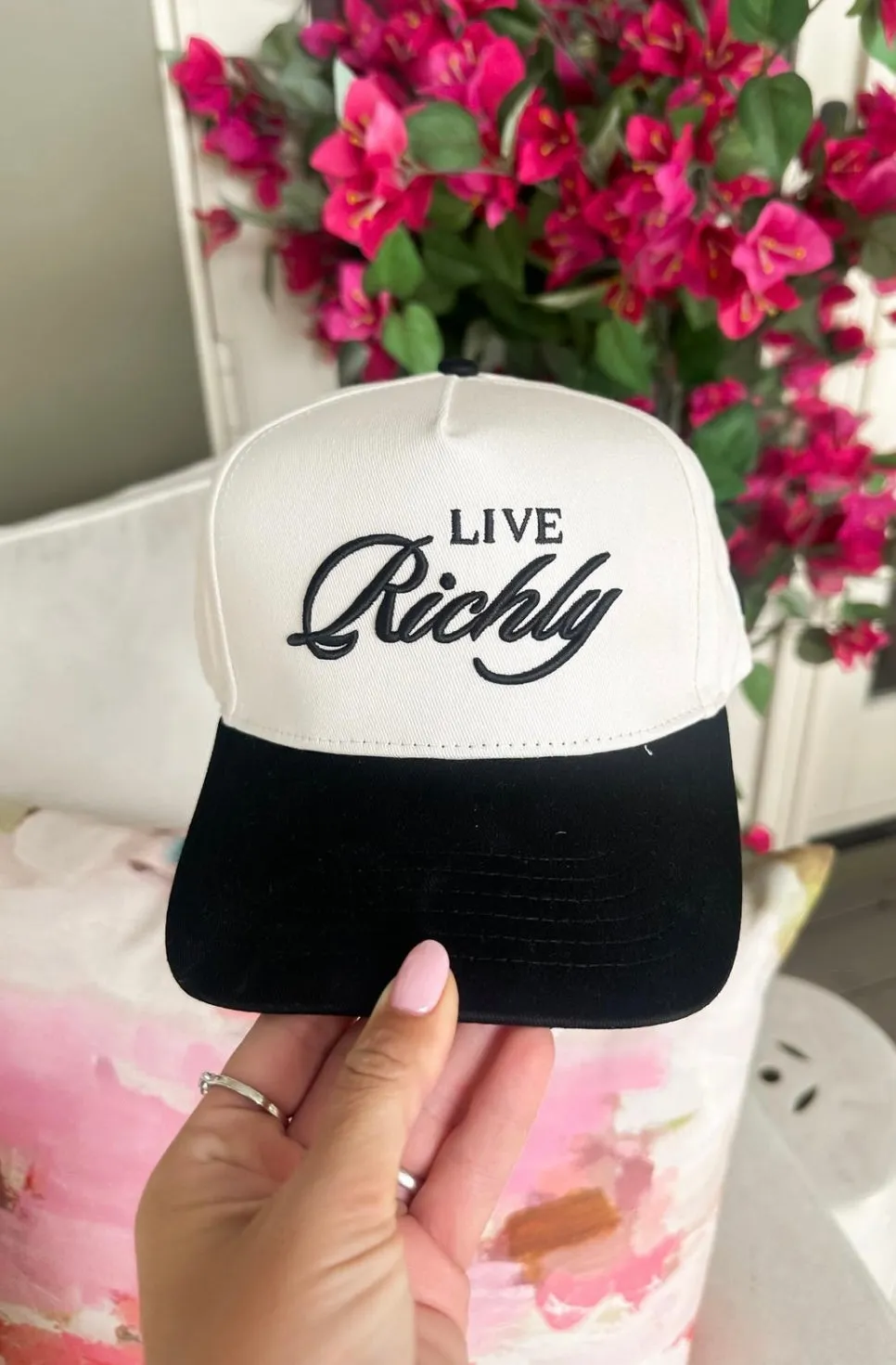 NEW!! Live Richly Trucker in Black sold by Glitzy Bella