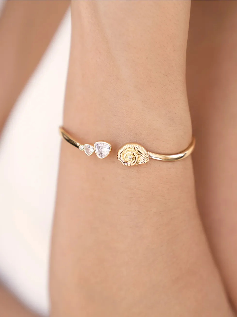 NEW!! Golden Nautilus Shell Cuff Bracelet sold by Glitzy Bella product image thumbnail 4