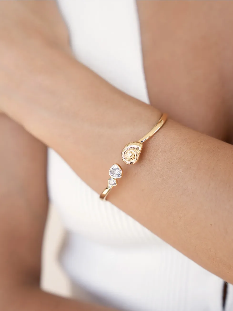 NEW!! Golden Nautilus Shell Cuff Bracelet sold by Glitzy Bella product image thumbnail 5