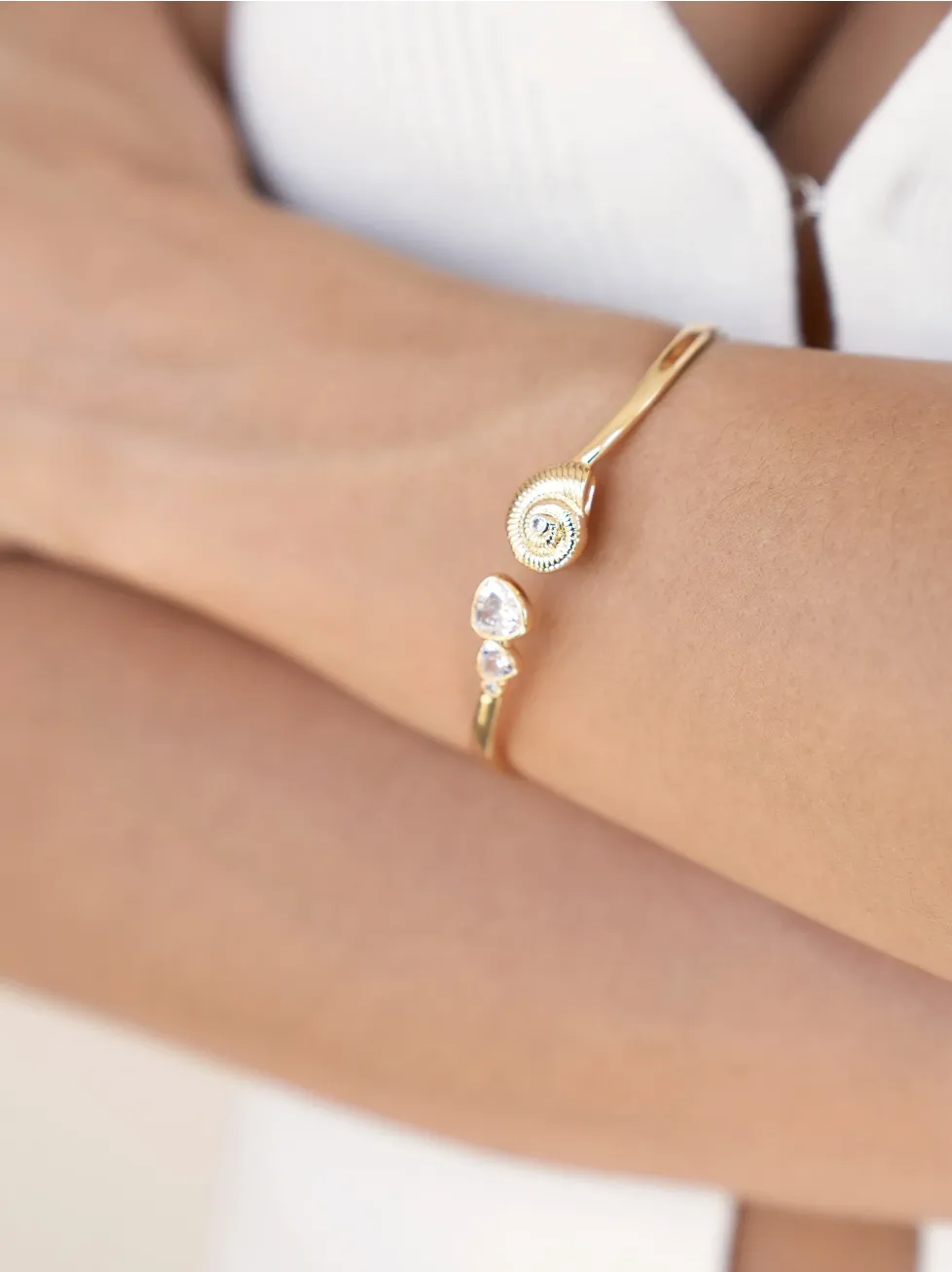 NEW!! Golden Nautilus Shell Cuff Bracelet sold by Glitzy Bella product image thumbnail 2