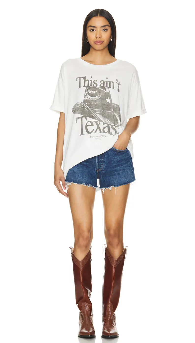 BEST SELLER!! This Aint Texas Oversized Tee in Black sold by Glitzy Bella product image thumbnail 5