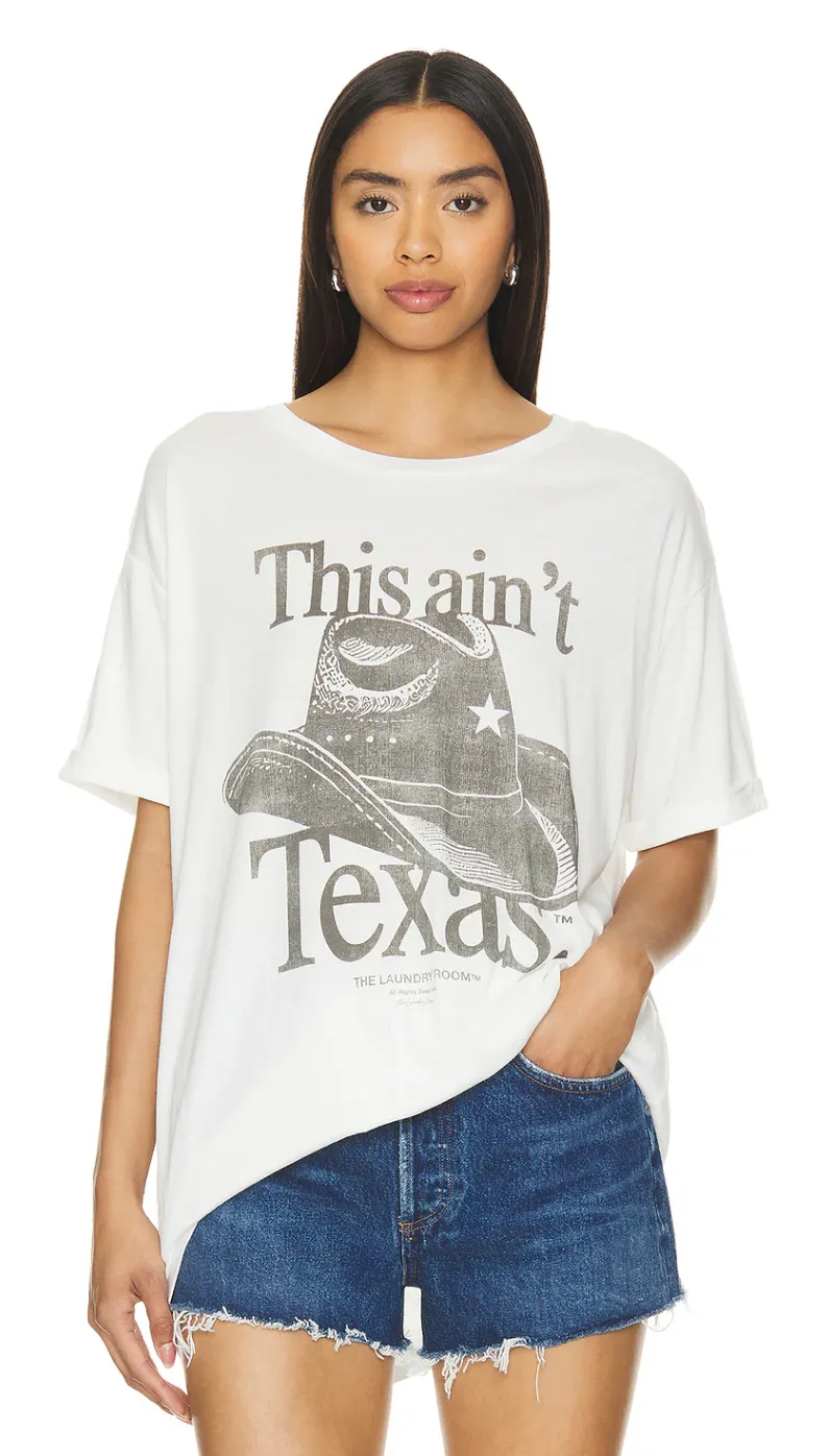 BEST SELLER!! This Aint Texas Oversized Tee in Black sold by Glitzy Bella product image thumbnail 3
