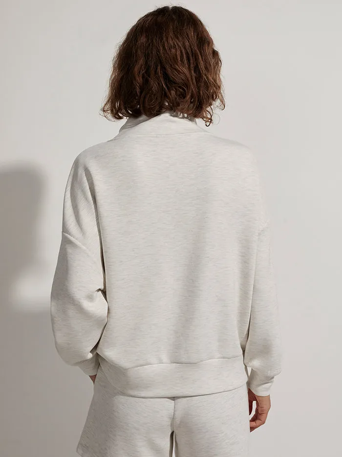 NEW!! Hawley Half Zip Sweatshirt in Ivory by VARLEY sold by Glitzy Bella product image thumbnail 5
