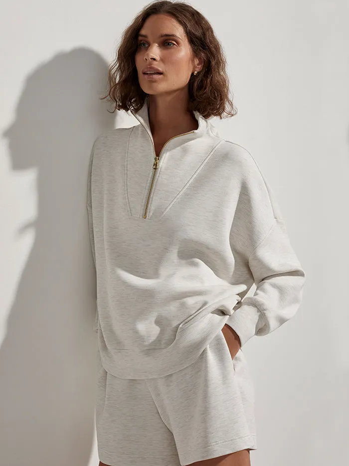 NEW!! Hawley Half Zip Sweatshirt in Ivory by VARLEY sold by Glitzy Bella product image thumbnail 3