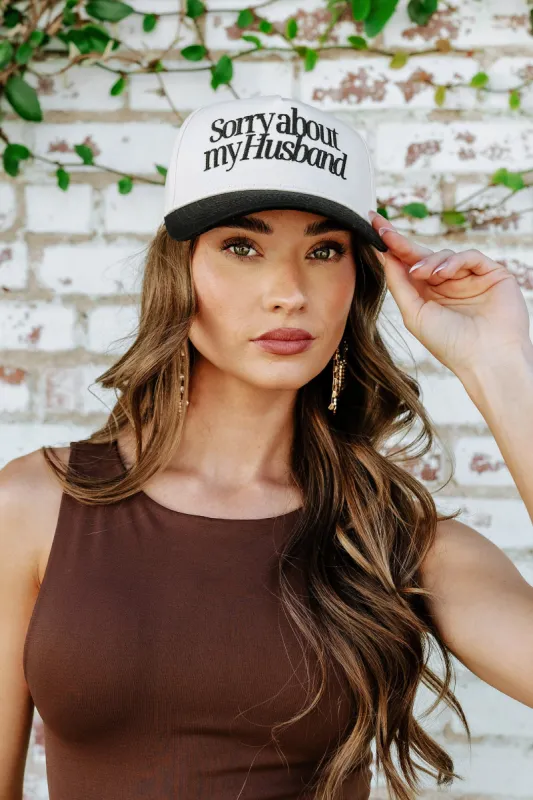 NEW!! Sorry About My Husband Vintage Trucker Hat sold by Glitzy Bella