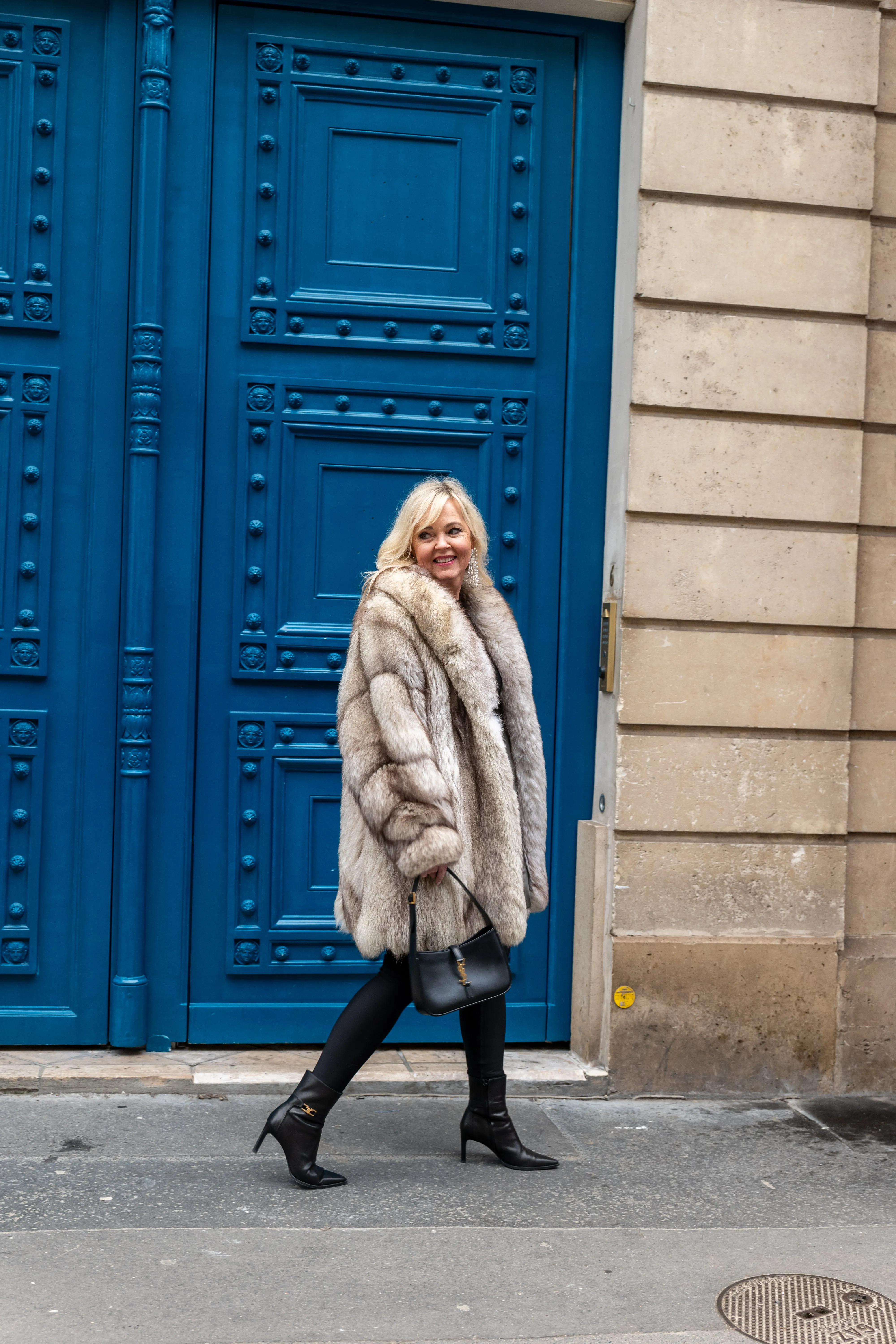 Paris Vintage Blue Fox Fur Coat #30, Size Medium/Large sold by Glitzy Bella product image thumbnail 2