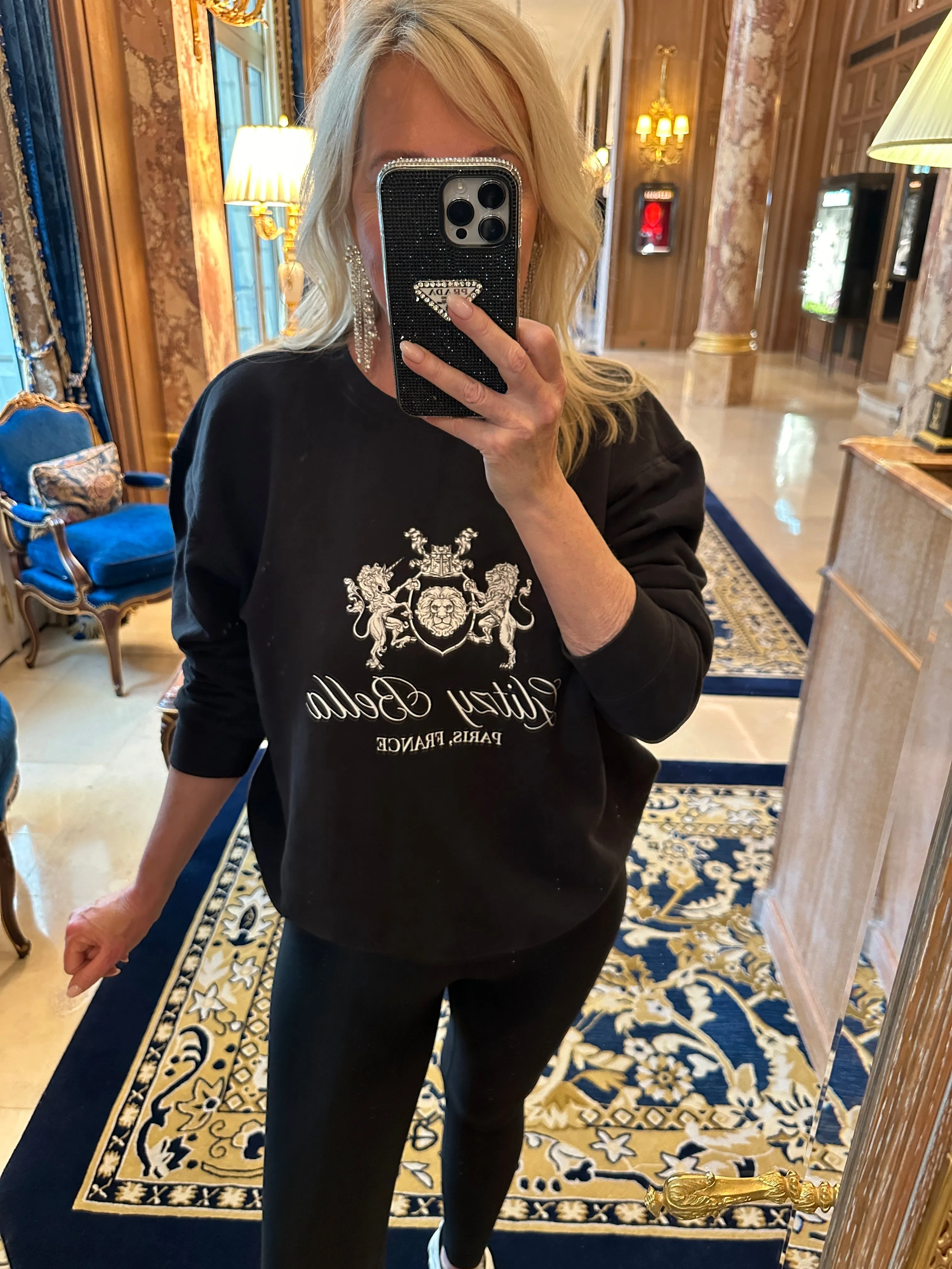 NEW!! The "Glitzy Bella" Paris Comfort Color Sweatshirt in Black sold by Glitzy Bella