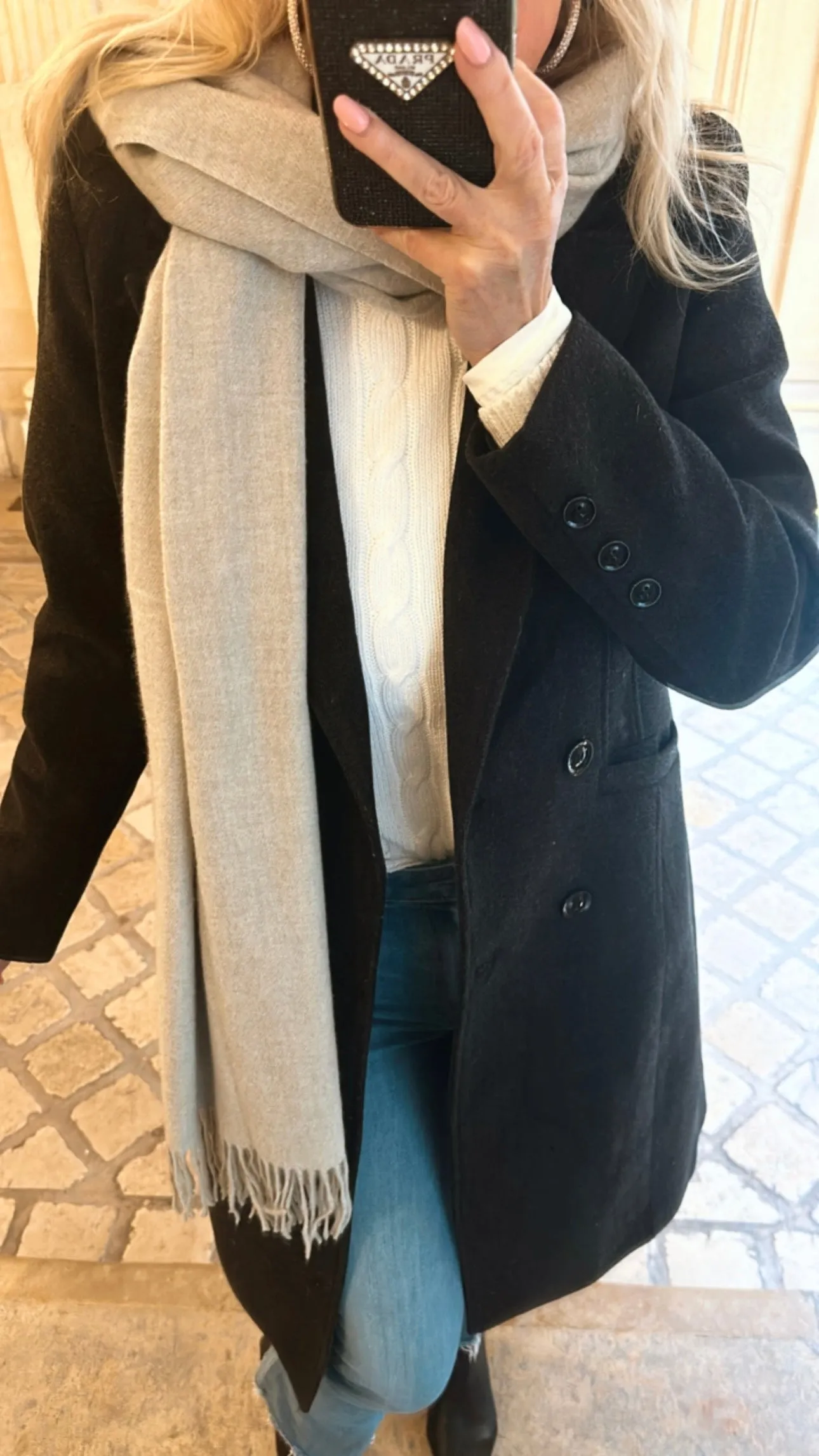 FINAL SALE!! London Double Breasted Coat in Charcoal sold by Glitzy Bella product image thumbnail 3