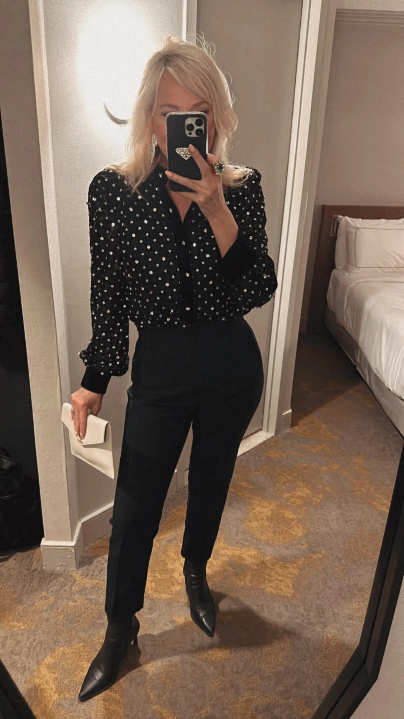 FINAL SALE!! The Regency Velvet Trim Top sold by Glitzy Bella product image thumbnail 4