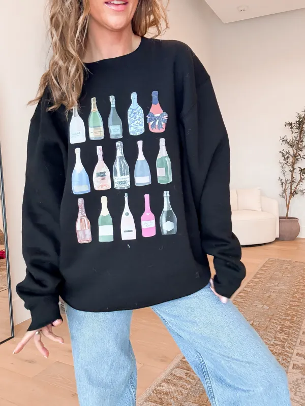 FINAL SALE!! “Champagne Dreams" Oversized Sweatshirt size M-2XL! sold by Glitzy Bella