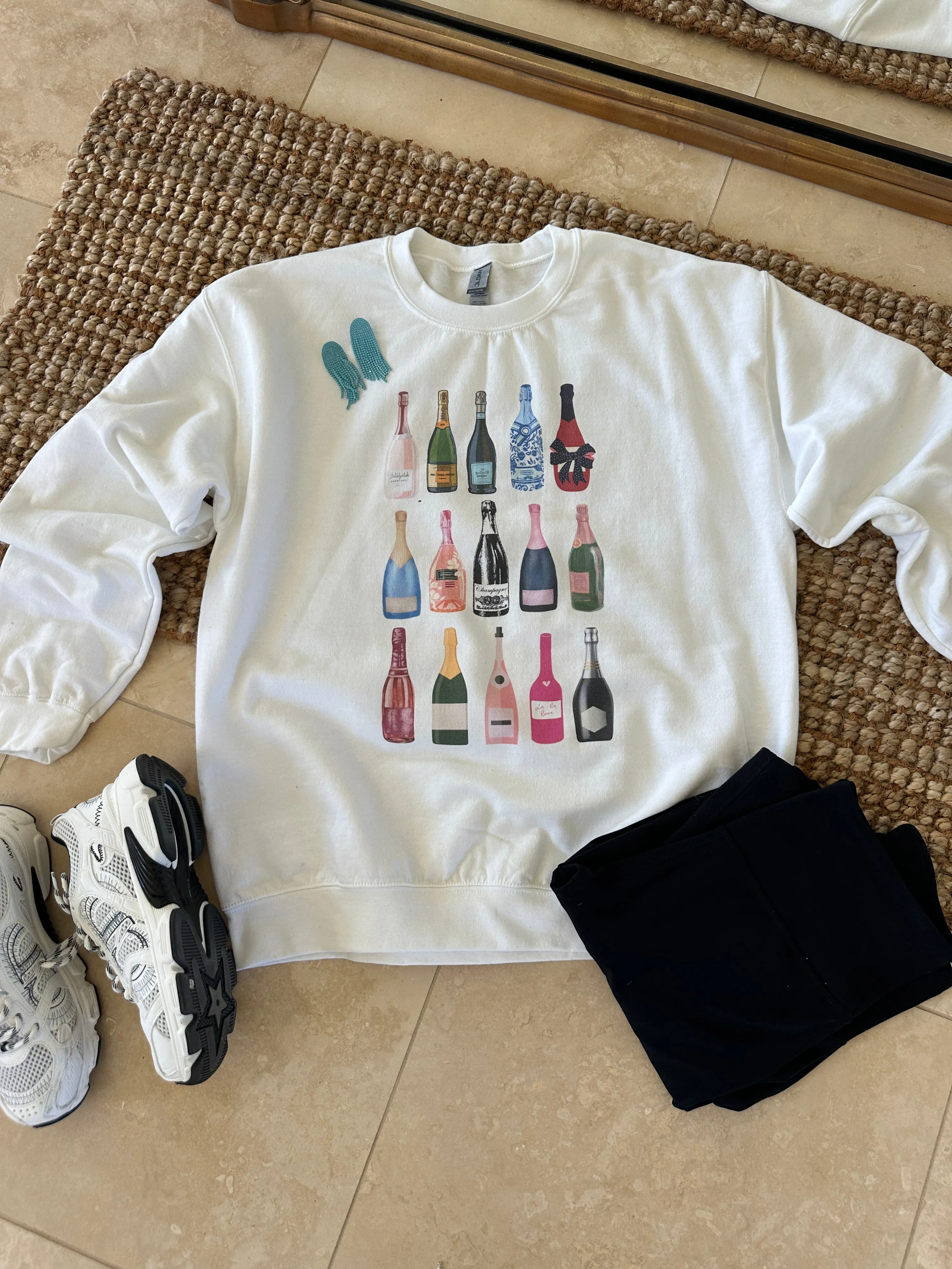 FINAL SALE!! “Champagne Dreams" Oversized Sweatshirt size M-2XL! sold by Glitzy Bella product image thumbnail 3