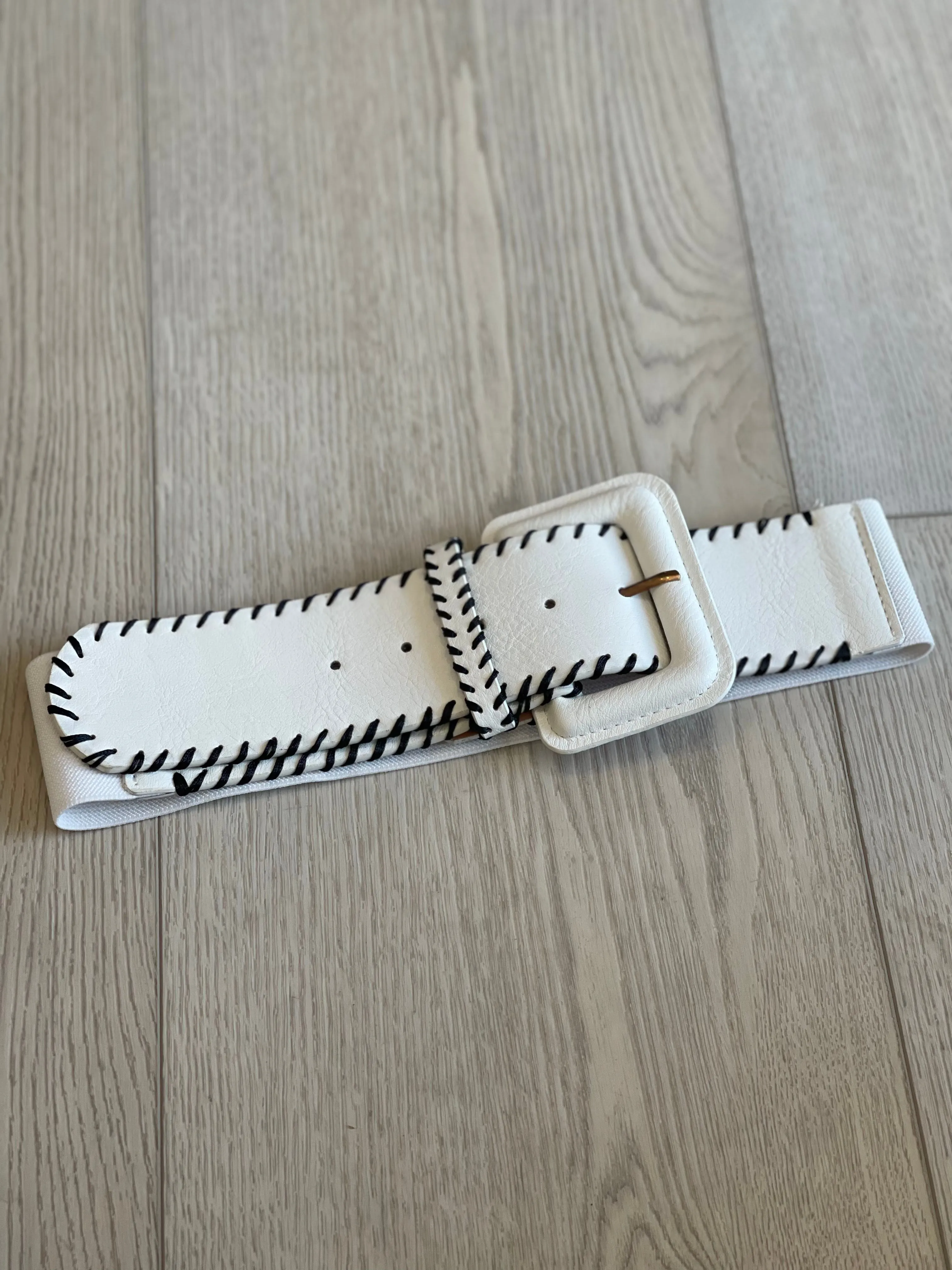 FINAL SALE!! Stitched Wide Leather Belt in 4 Colors! sold by Glitzy Bella product image thumbnail 2