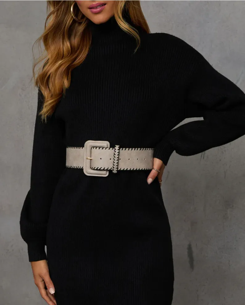 FINAL SALE!! Stitched Wide Leather Belt in 4 Colors! sold by Glitzy Bella