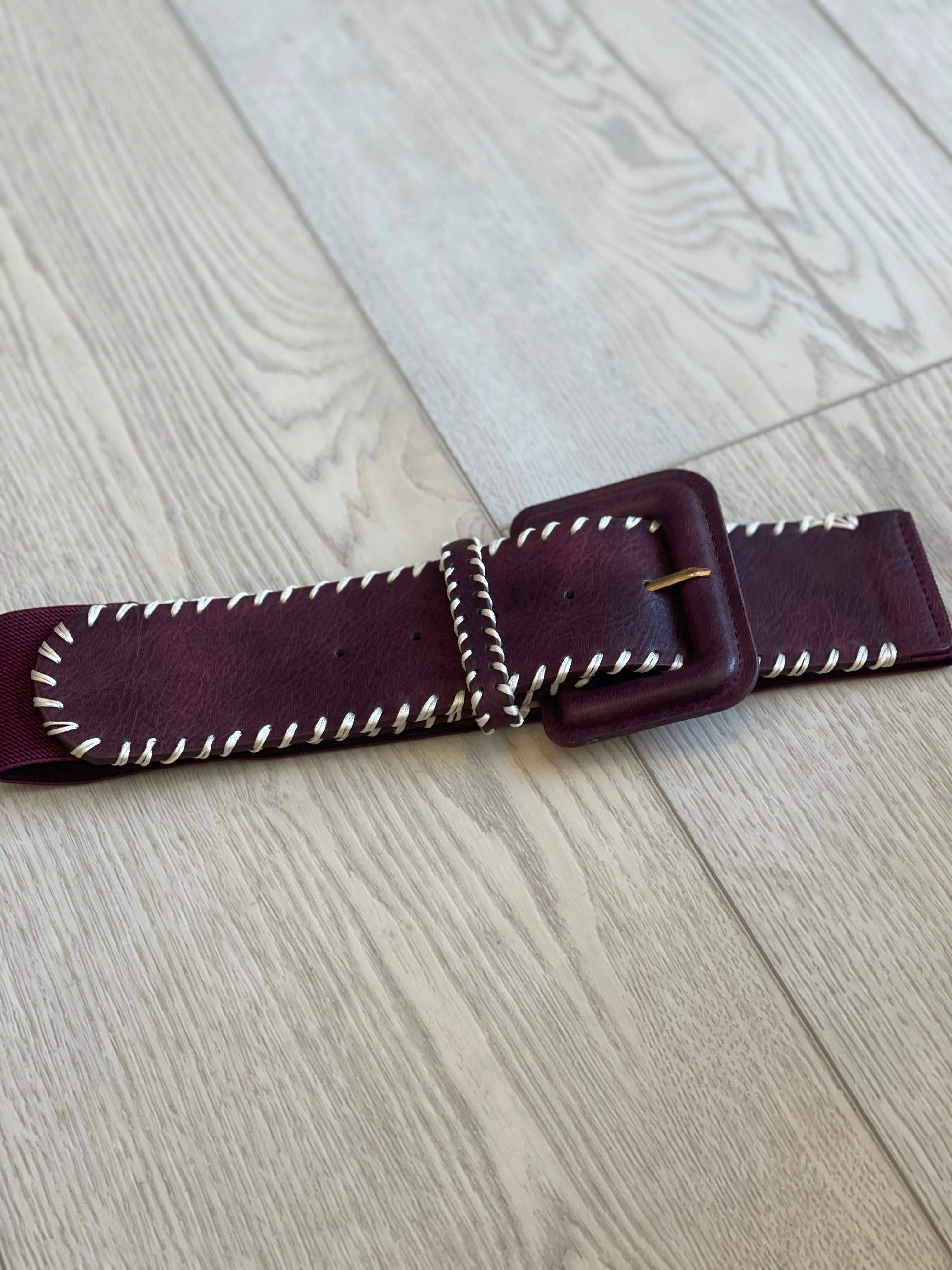 FINAL SALE!! Stitched Wide Leather Belt in 4 Colors! sold by Glitzy Bella product image thumbnail 4