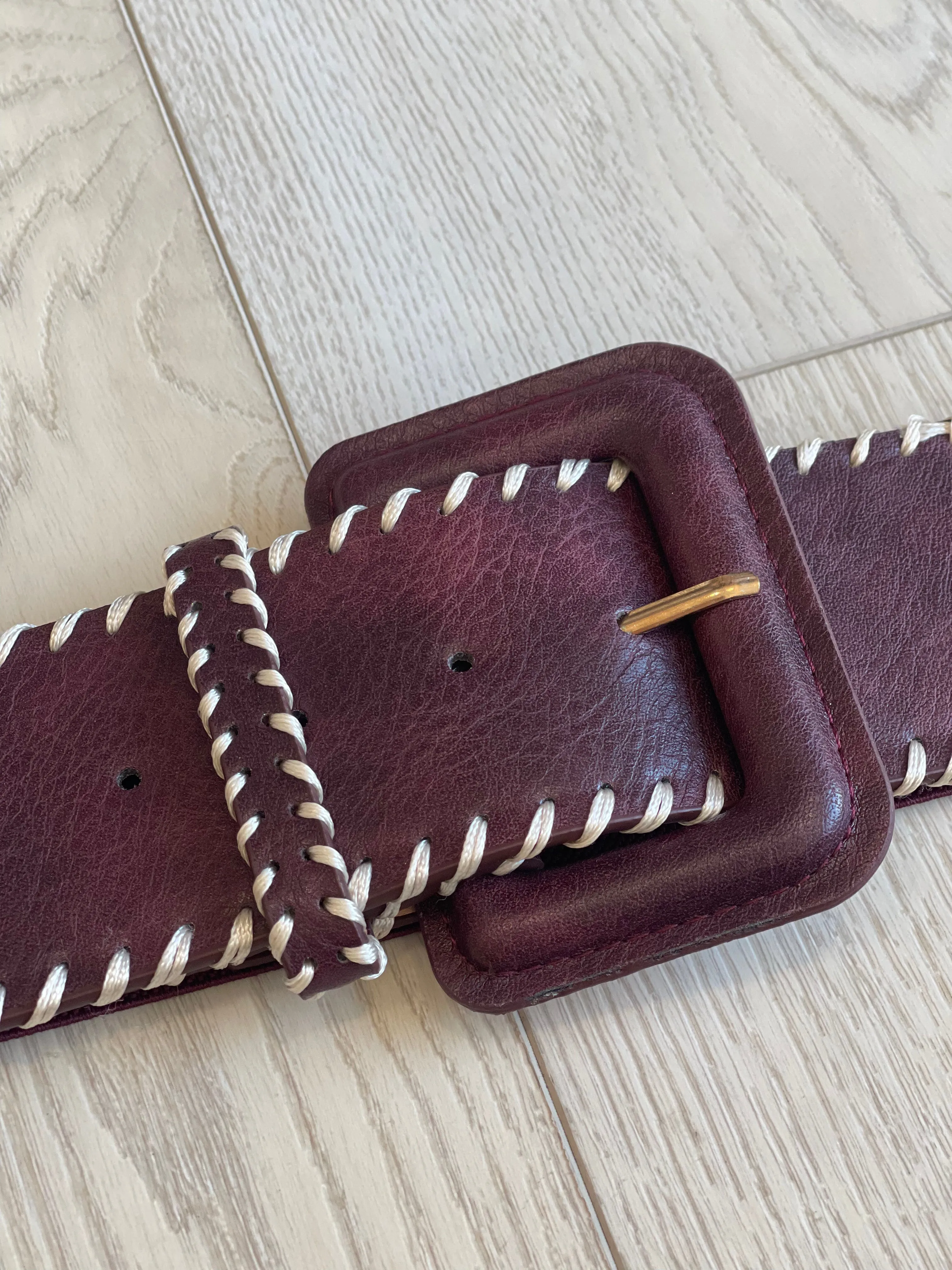 FINAL SALE!! Stitched Wide Leather Belt in 4 Colors! sold by Glitzy Bella product image thumbnail 5