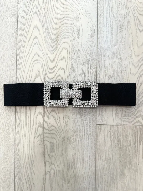 FINAL SALE!! "Event Ready" Rhinestone Stretch Belt sold by Glitzy Bella