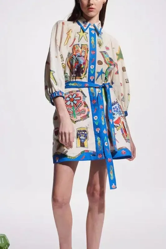 FINAL SALE!! Evian Belted Dress sold by Glitzy Bella