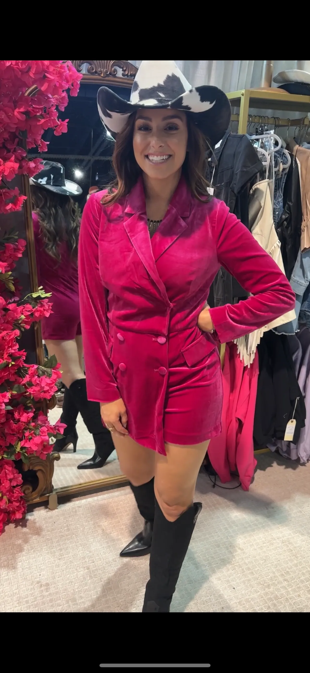 FINAL SALE!! Pink Velvet Romper sold by Glitzy Bella product image thumbnail 4