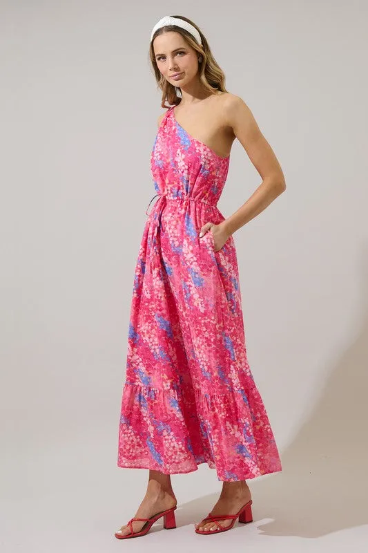 FINAL SALE!! Amelia Floral One Shoulder Maxi Dress sold by Glitzy Bella product image thumbnail 2