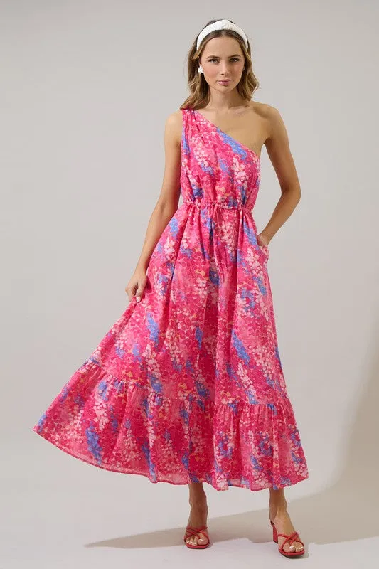 FINAL SALE!! Amelia Floral One Shoulder Maxi Dress sold by Glitzy Bella product image thumbnail 5