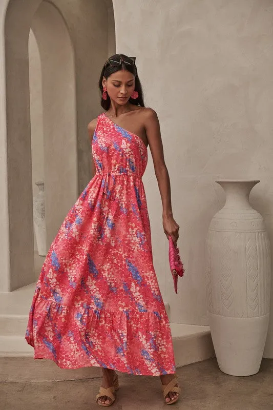 FINAL SALE!! Amelia Floral One Shoulder Maxi Dress sold by Glitzy Bella