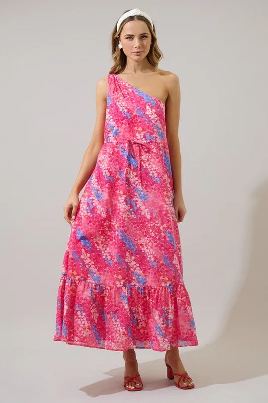 FINAL SALE!! Amelia Floral One Shoulder Maxi Dress sold by Glitzy Bella product image thumbnail 4
