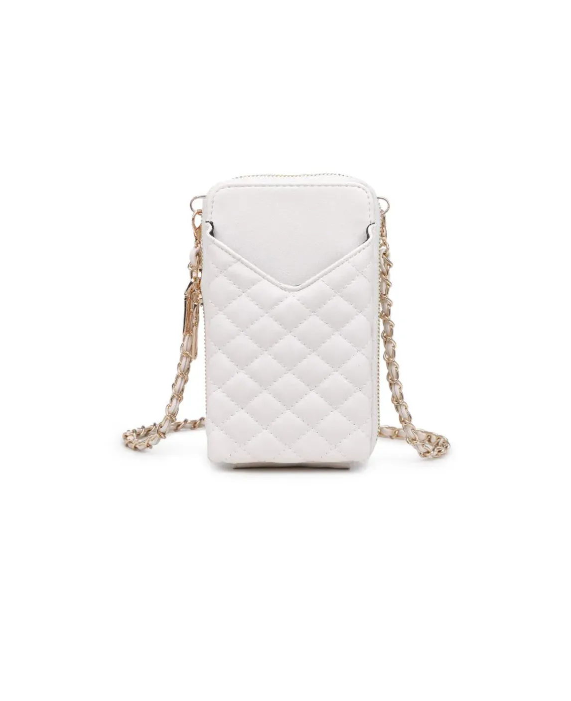 NEW!! "Lauren" Quilted Cell Phone Crossbody in Ivory Coast sold by Glitzy Bella product image thumbnail 5