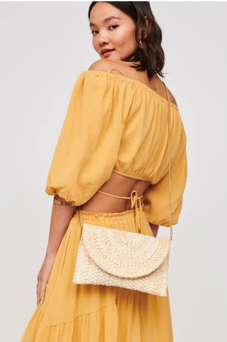FINAL SALE!! Poolside Straw Clutch in Natural sold by Glitzy Bella product image thumbnail 3