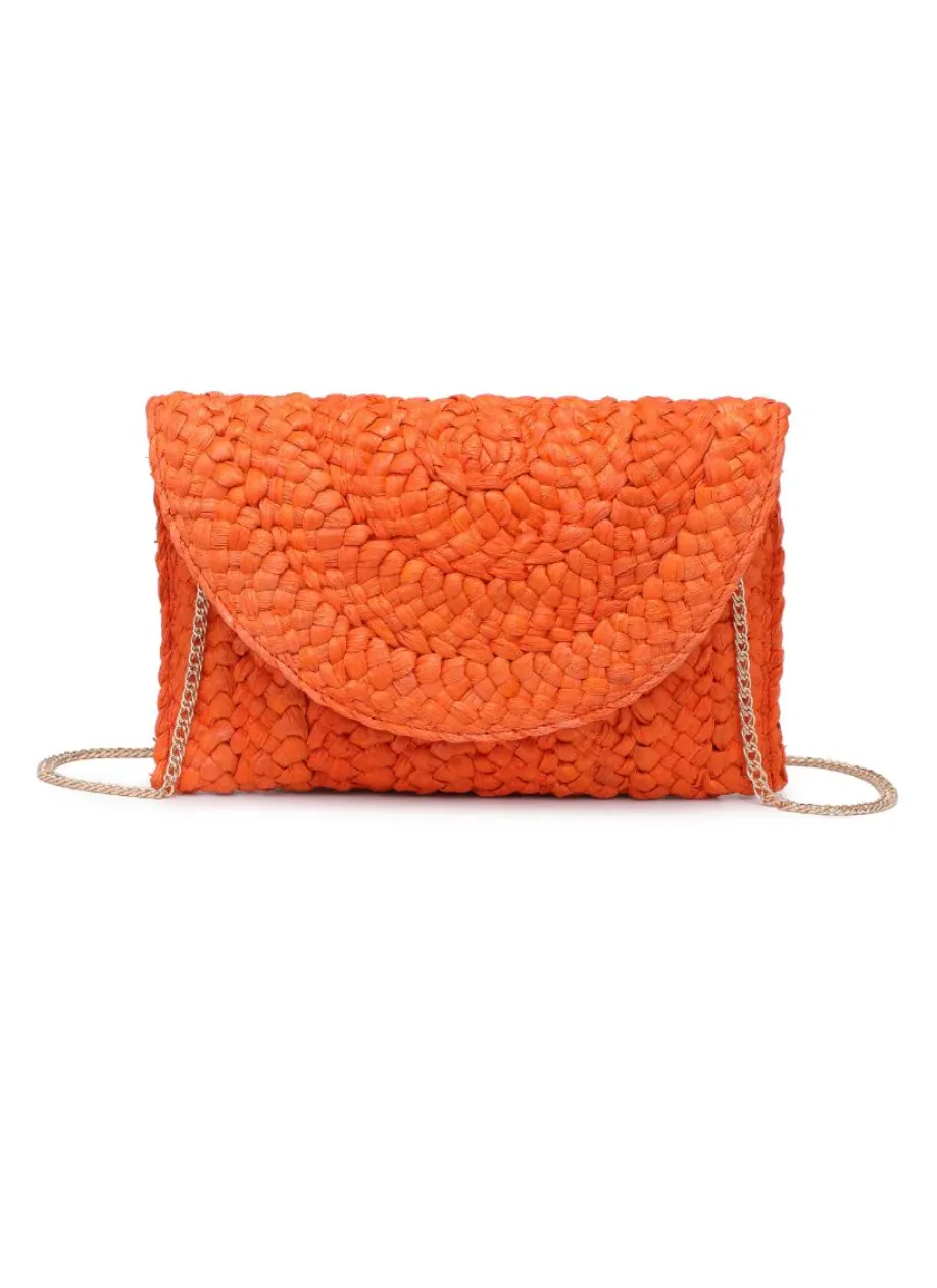 FINAL SALE!! Poolside Straw Clutch in Orange sold by Glitzy Bella product image thumbnail 2