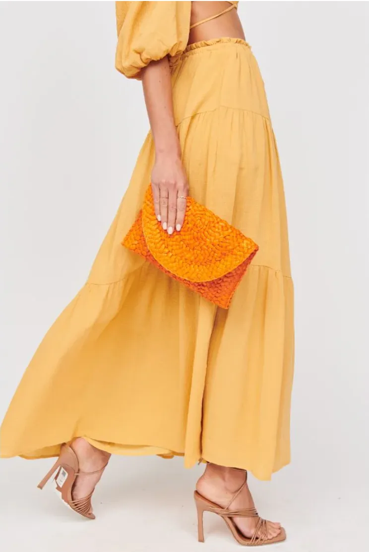 FINAL SALE!! Poolside Straw Clutch in Orange sold by Glitzy Bella product image thumbnail 3